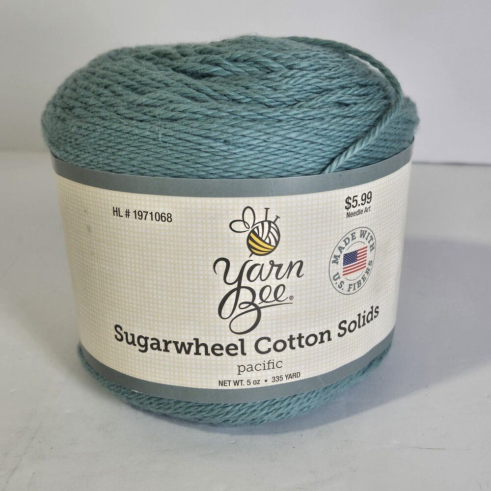 Yarn Bee Sugarwheel Cotton Solids Pacific #20 100% Cotton 335 Yds Discontinued